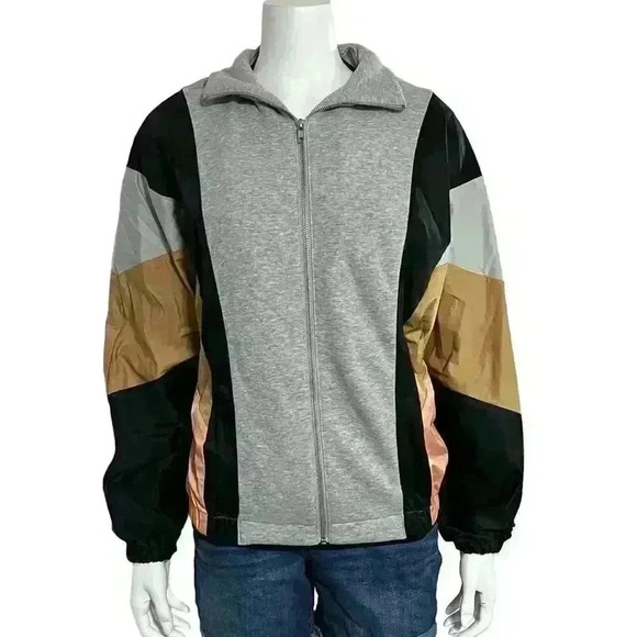 Urban Outfitters Out From Under Brooklyn Colorblock Zip Jacket Dolman Sleeve S - Picture 11 of 12